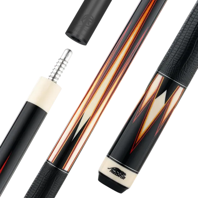 predator-true-splice-16-queue-de-billard-b-ne-pointes-rouge-orange-wrap-cuir image 1