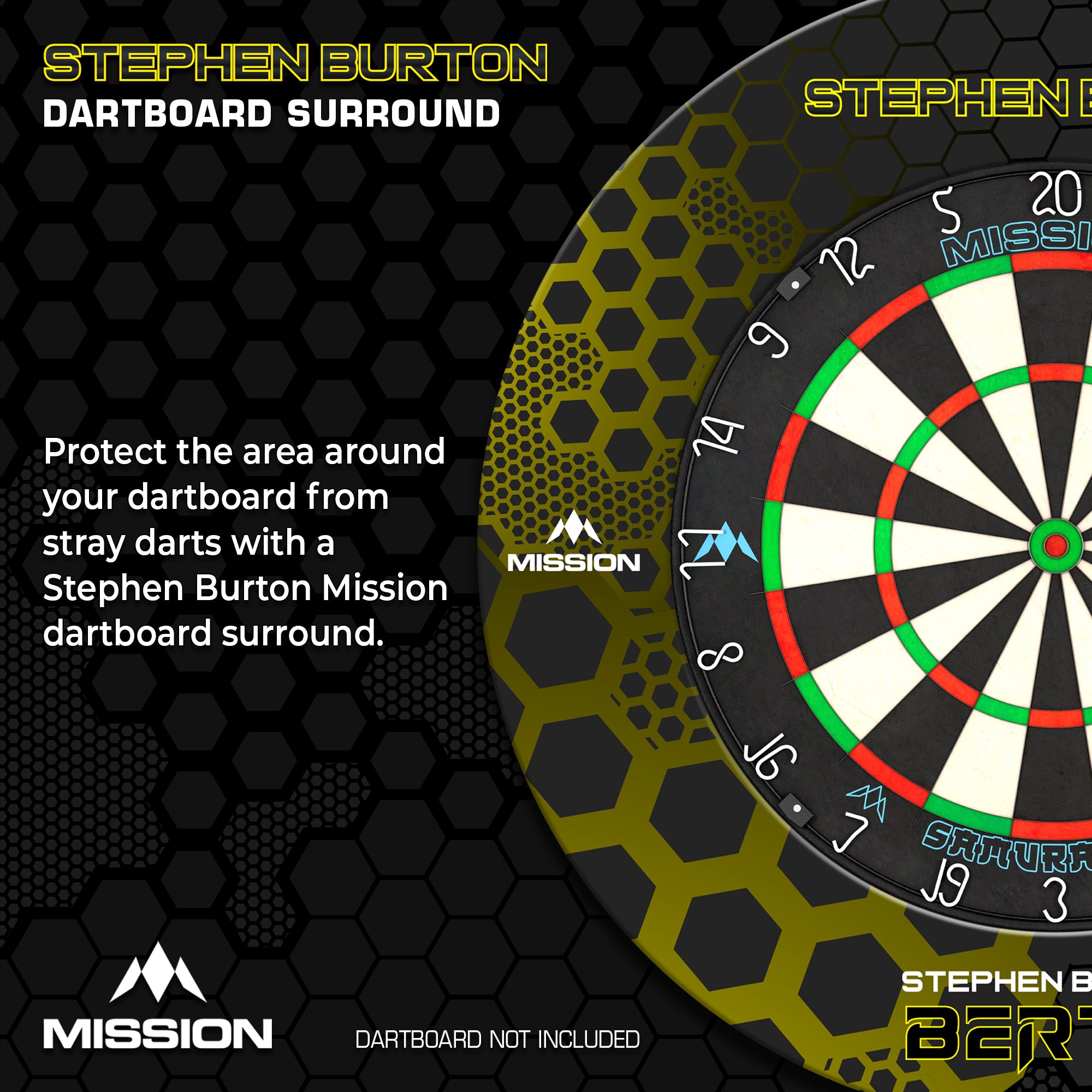 mission-darts-stephen-burton-tour-de-cible-dartboard-surround image 2