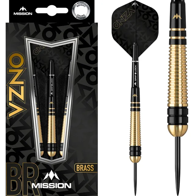 mission-darts-onza-m2-fl-chettes-steel-tip-laiton-22g-black-gold image 1