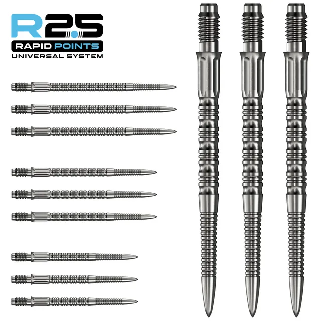 mission-darts-r2-5-rapid-pointes-steel-tip-gv2-silver-30-35-40mm image 1