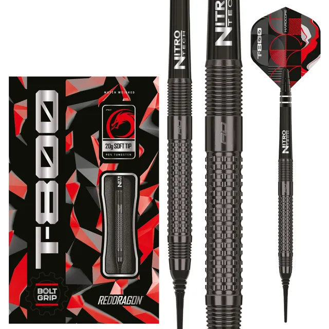 red-dragon-darts-t-800-soft-tip-90-tungst-ne-finition-stealth image 1