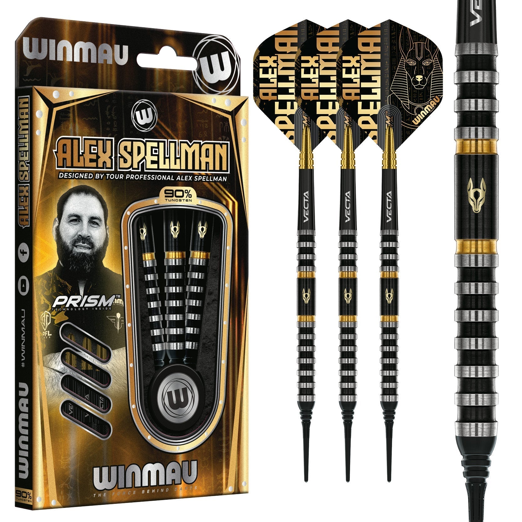winmau-alex-spellman-soft-tip-fl-chettes-pointe-souple-90-tungst-ne image 1