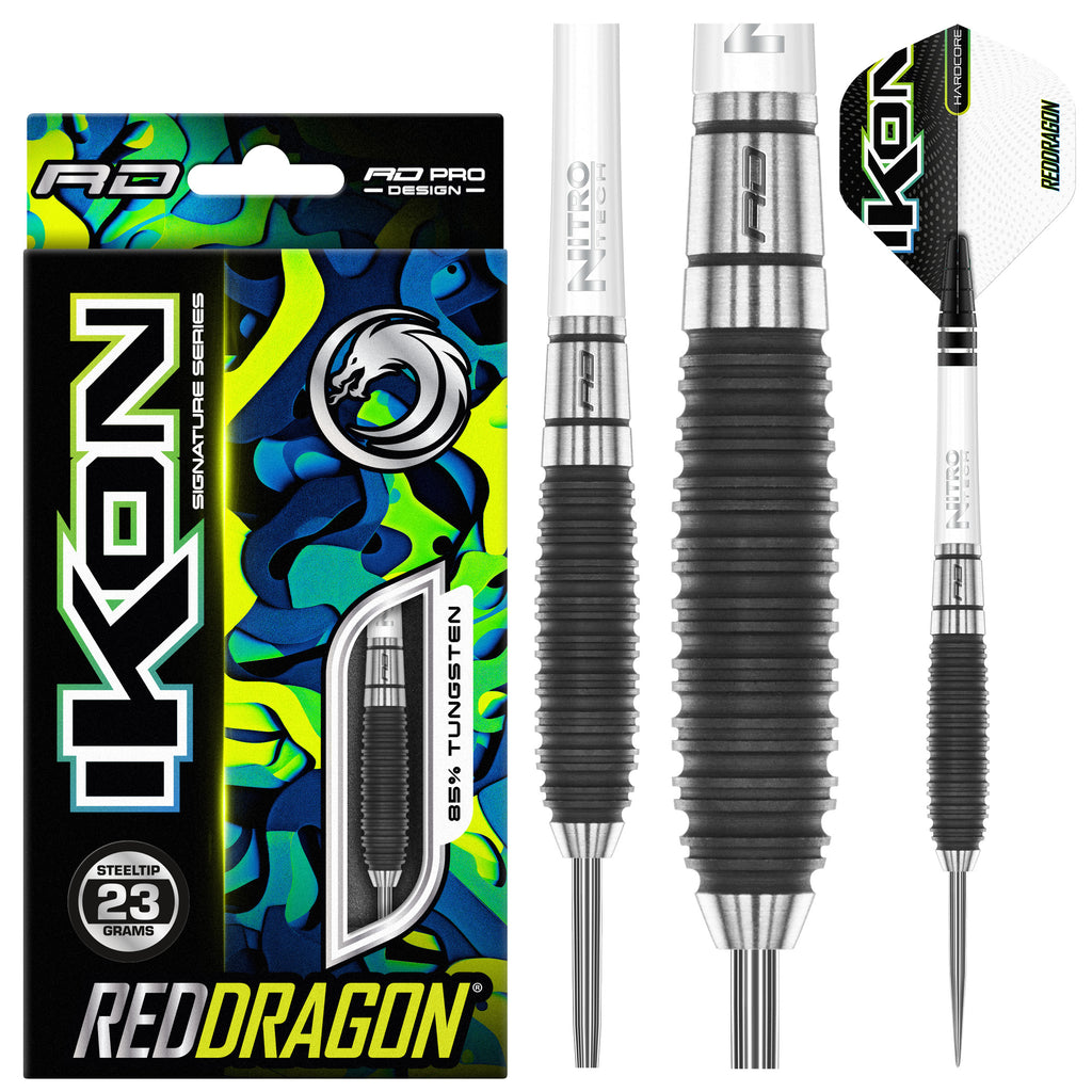 red-dragon-darts-ikon-1-3-fl-chettes-acier-grip-atomis image 1