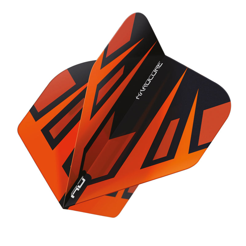 red-dragon-darts-hardcore-radical-standard-ailettes-orange-black-fan-12-pi-ces image 1