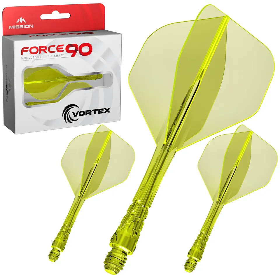 mission-darts-force-90-vortex-syst-me-vol-tige-standard-no2-clear-neon-yellow image 1