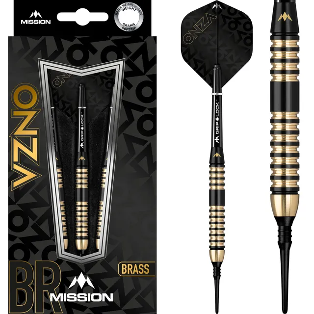 mission-darts-onza-m4-fl-chettes-soft-tip-laiton-black-gold-19-g image 1