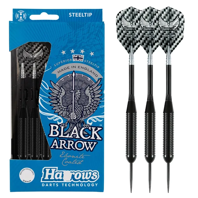 harrows-black-arrow-24g-fl-chettes-pointe-acier-laiton image 1