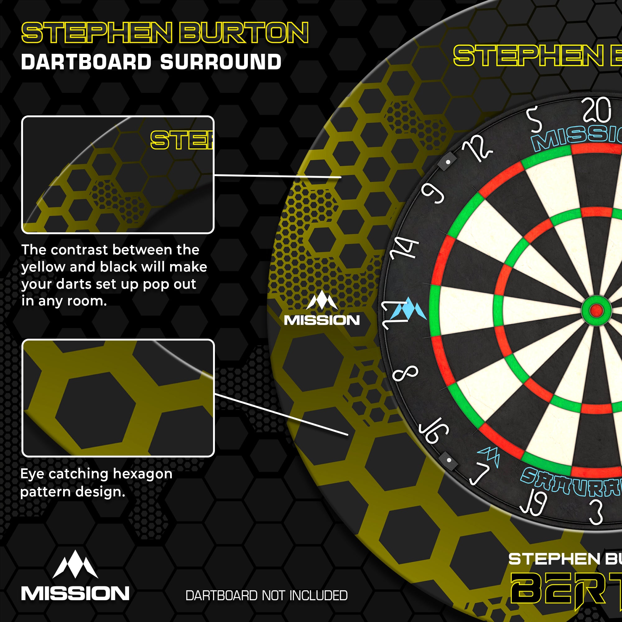 mission-darts-stephen-burton-tour-de-cible-dartboard-surround image 5