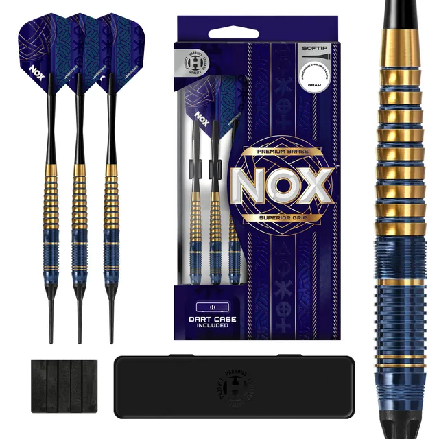 harrows-nox-fl-chettes-pointe-souple-laiton-bleu-et-or image 1