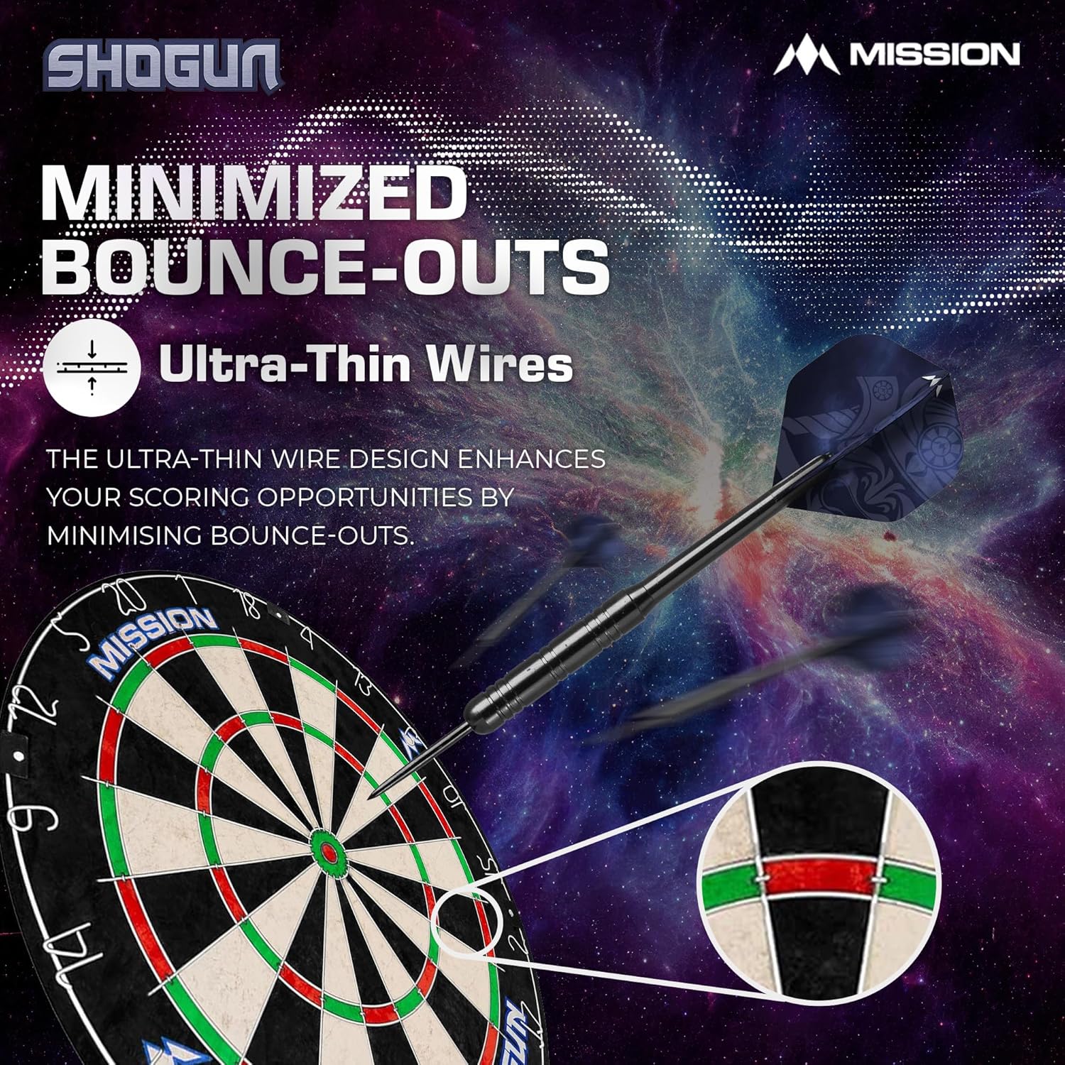 mission-darts-shogun-kit-cible-sisal-6-fl-chettes-d-butant image 7