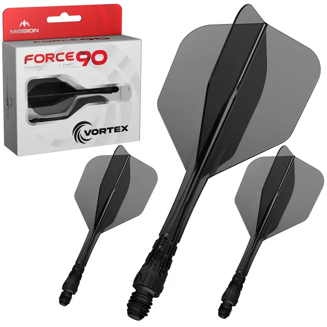 mission-darts-force-90-vortex-syst-me-ailette-tige-moul-e-standard-no6-clear-bla image 1