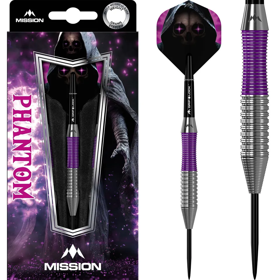 mission-phantom-fl-chettes-steel-tip-laiton-22g-argent-et-violet image 1