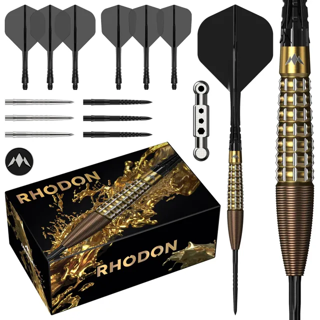 mission-darts-rhodon-fl-chettes-pointe-acier-95-tungst-ne-bronze-gold-pvd image 1