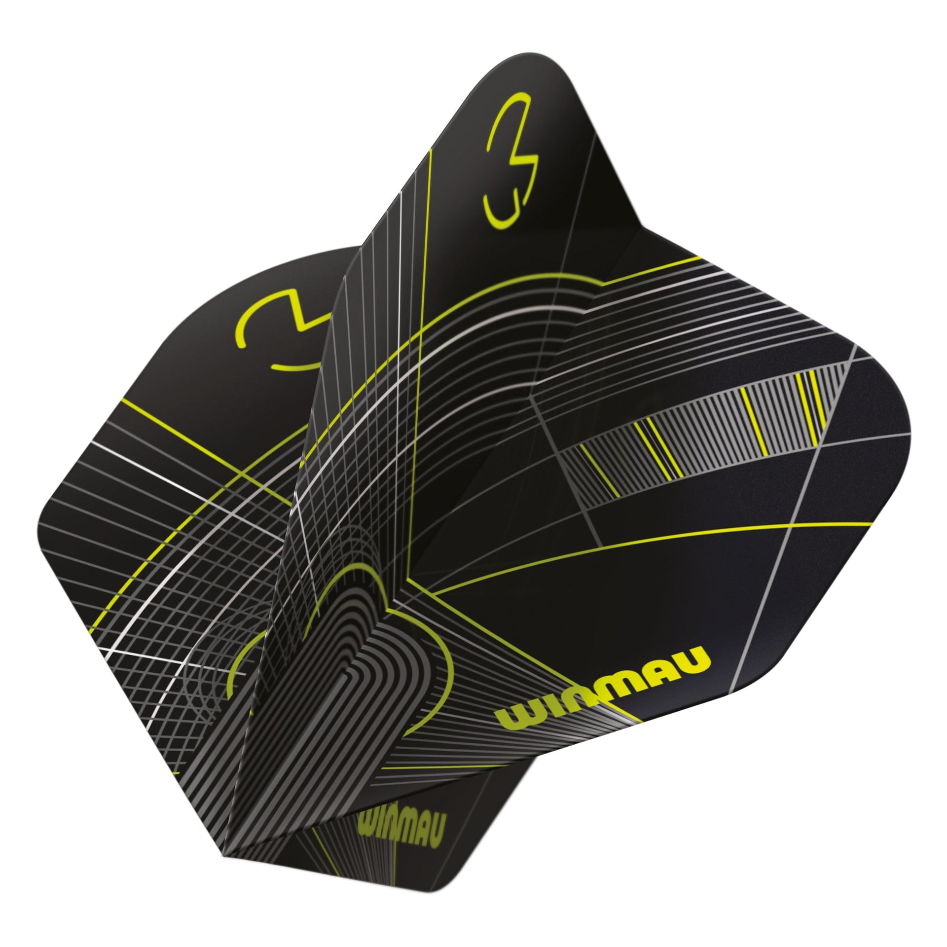 winmau-prism-delta-mvg-black-and-green-ailettes image 1