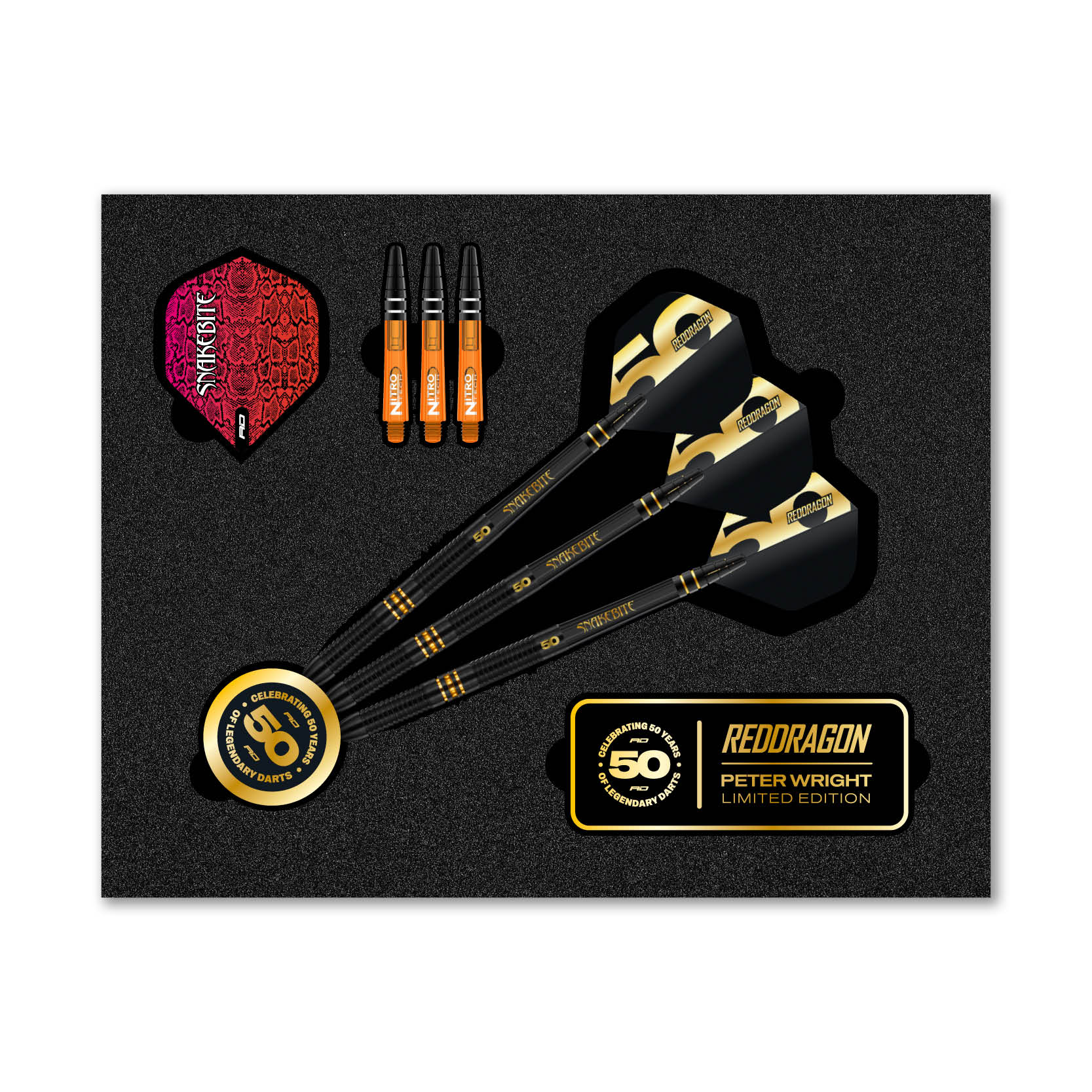 red-dragon-darts-peter-wright-50-year-player-edition-fl-chettes-onyx-or-24-carat image 8