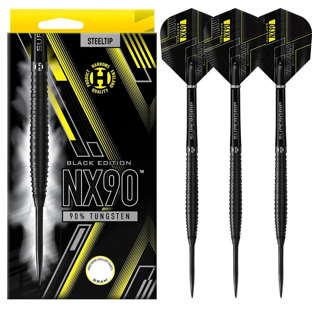 harrows-nx90-black-edition-90-tungst-ne-fl-chettes-steel-tip image 1