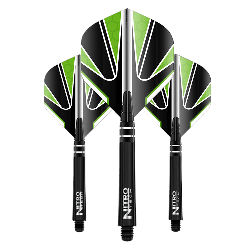 red-dragon-nitrotech-combo-vols-shafts-noir-et-vert image 1