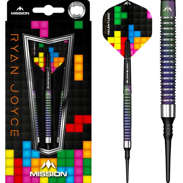 mission-darts-ryan-joyce-relentless-pvd-coral-21g-soft-tip-fl-chettes-pointe-sou image 1