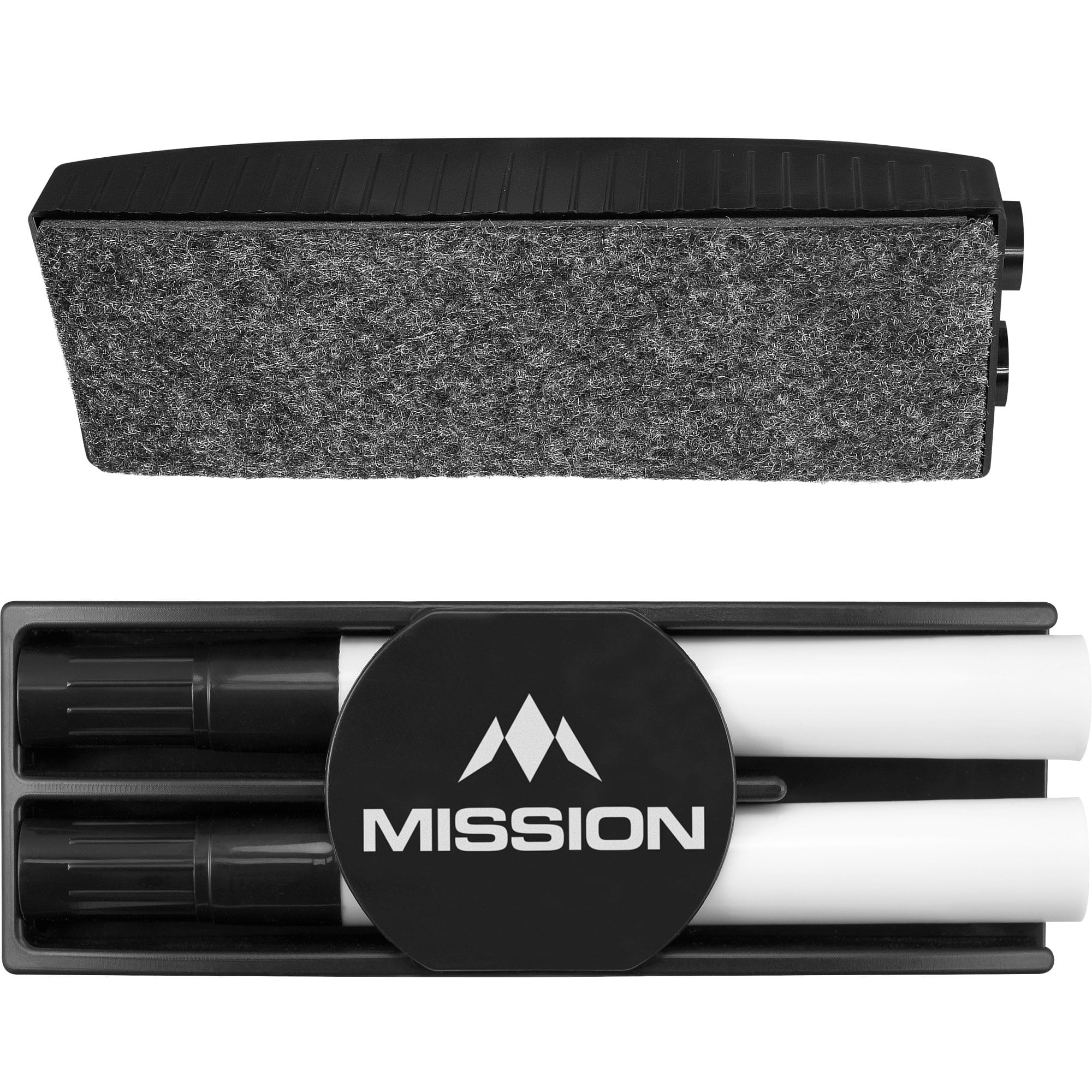 mission-kit-tableau-blanc-effaceur-dry-wipe-et-2-marqueurs-noirs image 1