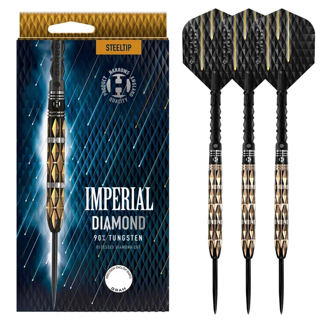 harrows-imperial-diamond-90-fl-chettes-pointe-acier-tungst-ne image 1