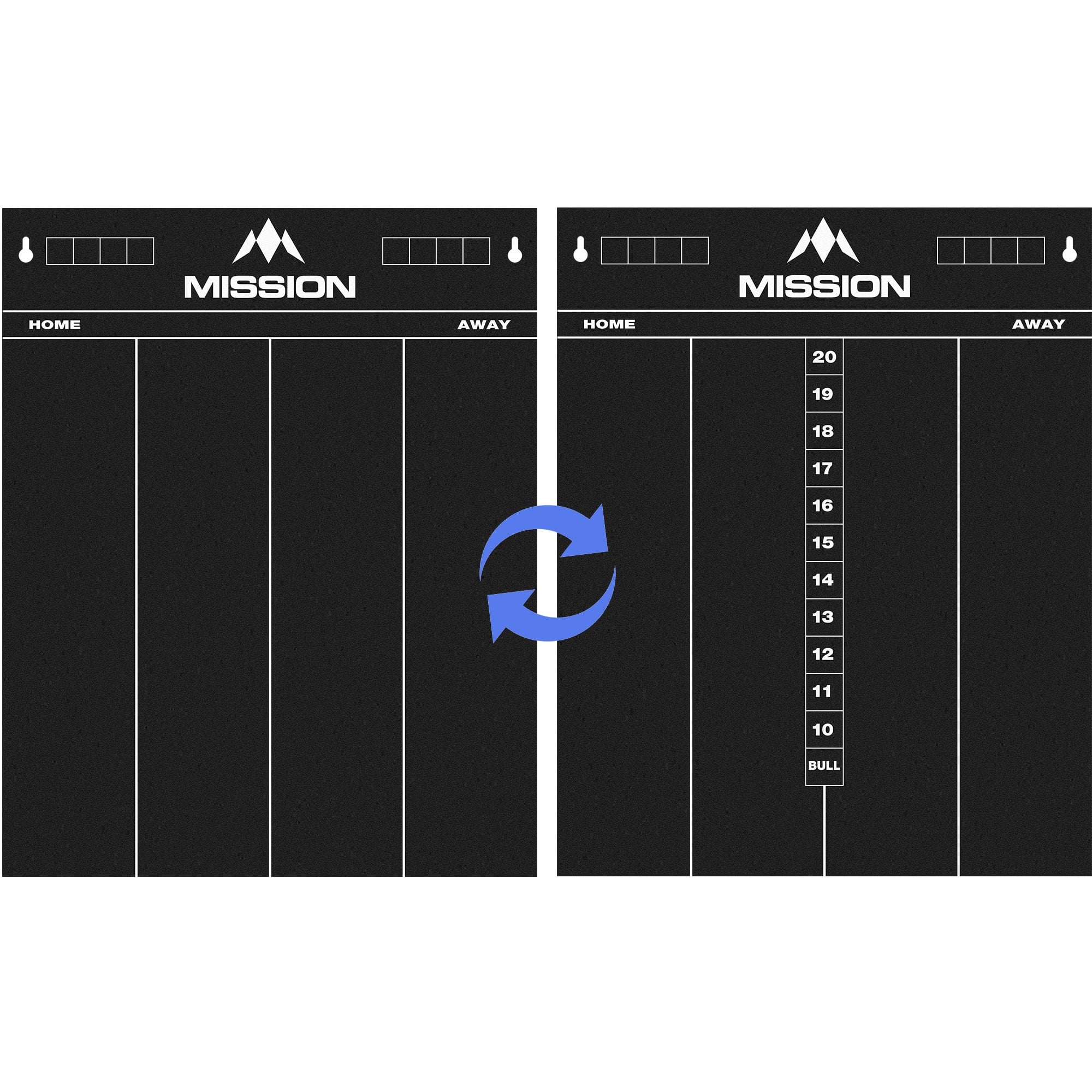 mission-darts-marker-boards-tableau-score-ardoise-2-faces-501-et-cricket image 1