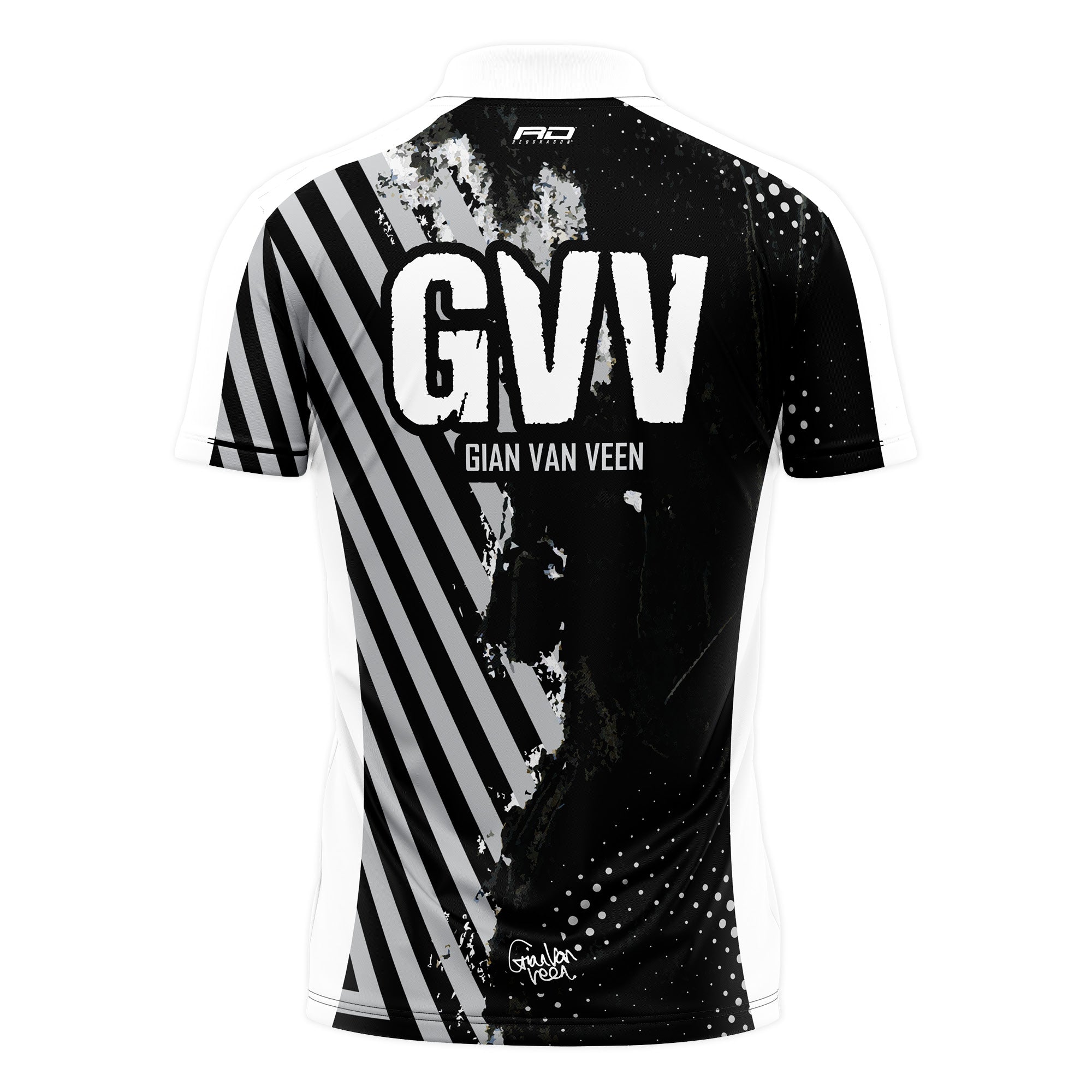 red-dragon-darts-gian-van-veen-player-limited-edition-tour-polo-polo-de-fl-chett image 2