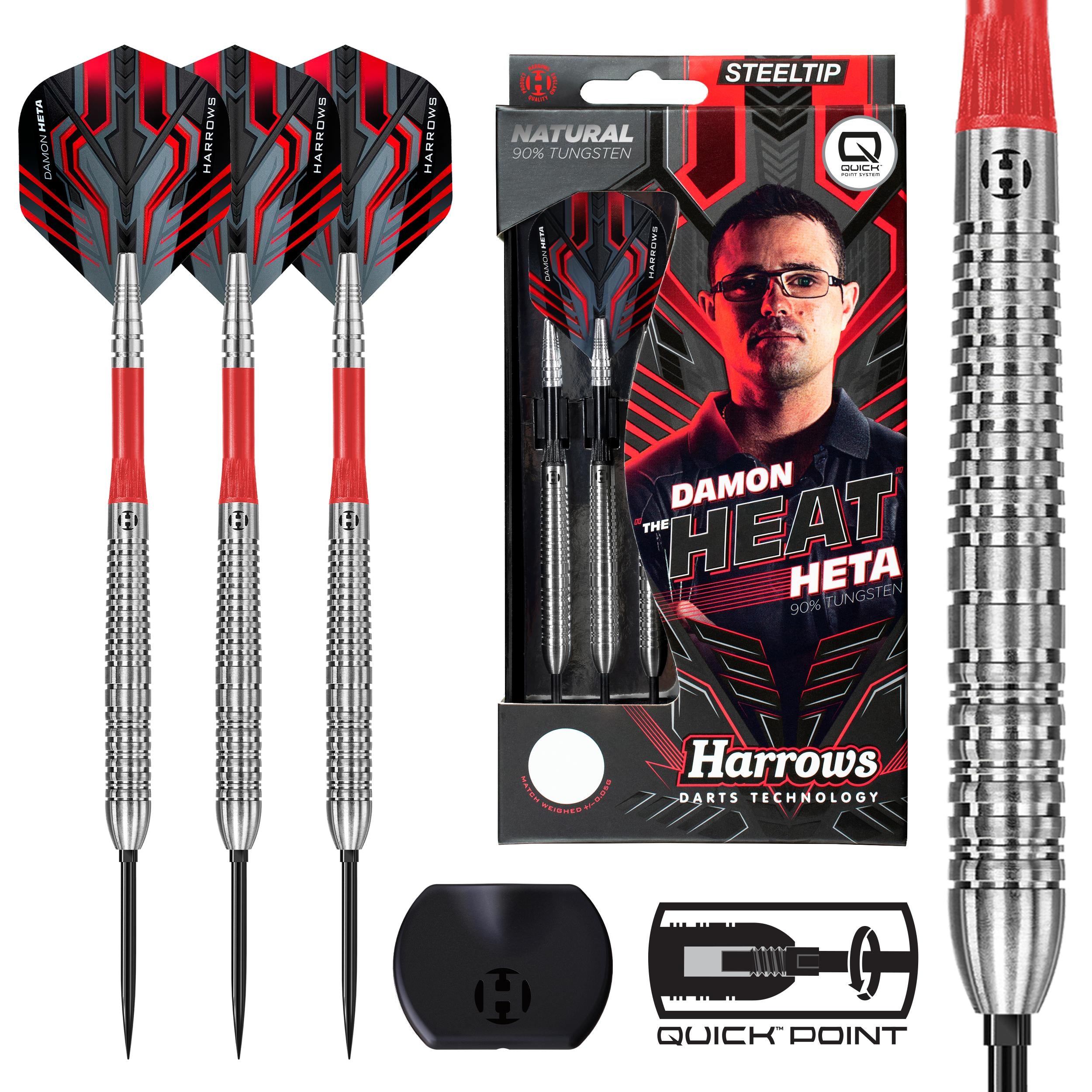 harrows-damon-heta-90-quick-point-fl-chettes-pointe-acier-steel-tip image 1