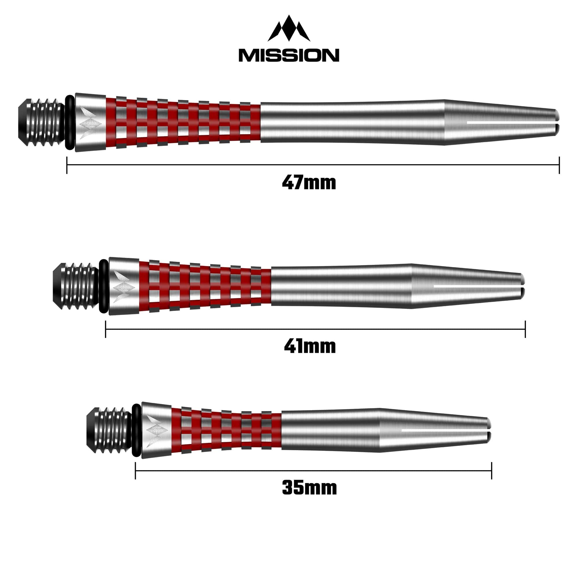 mission-darts-atom13-tiges-aluminium-short-rouge-m-tal-naturel image 6
