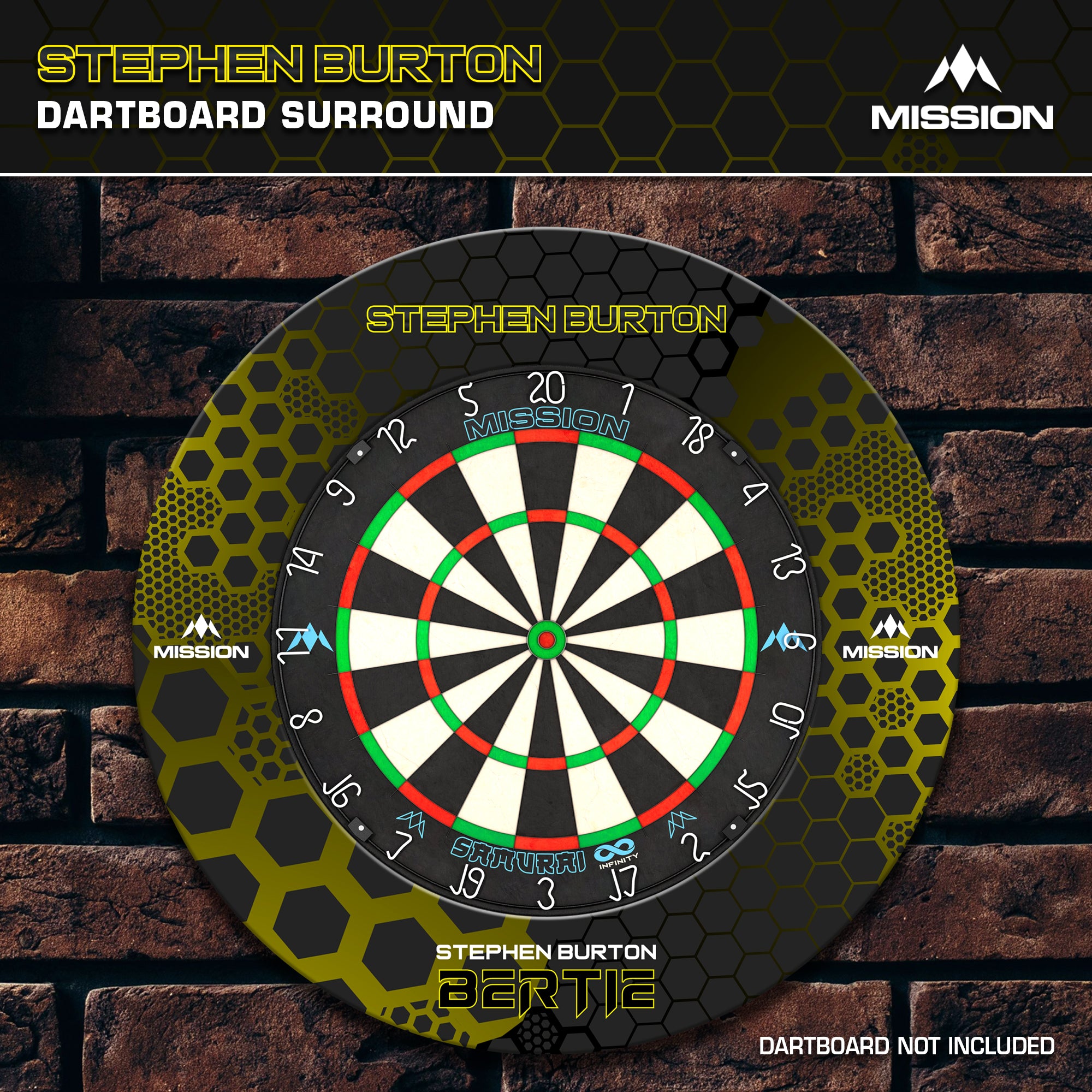 mission-darts-stephen-burton-tour-de-cible-dartboard-surround image 6