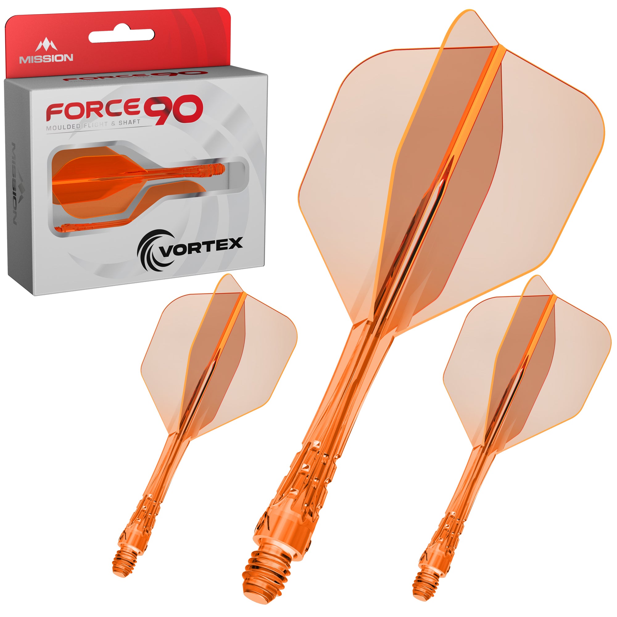 mission-darts-force-90-vortex-standard-no6-clear-neon-orange-ailette-et-tige-int image 1