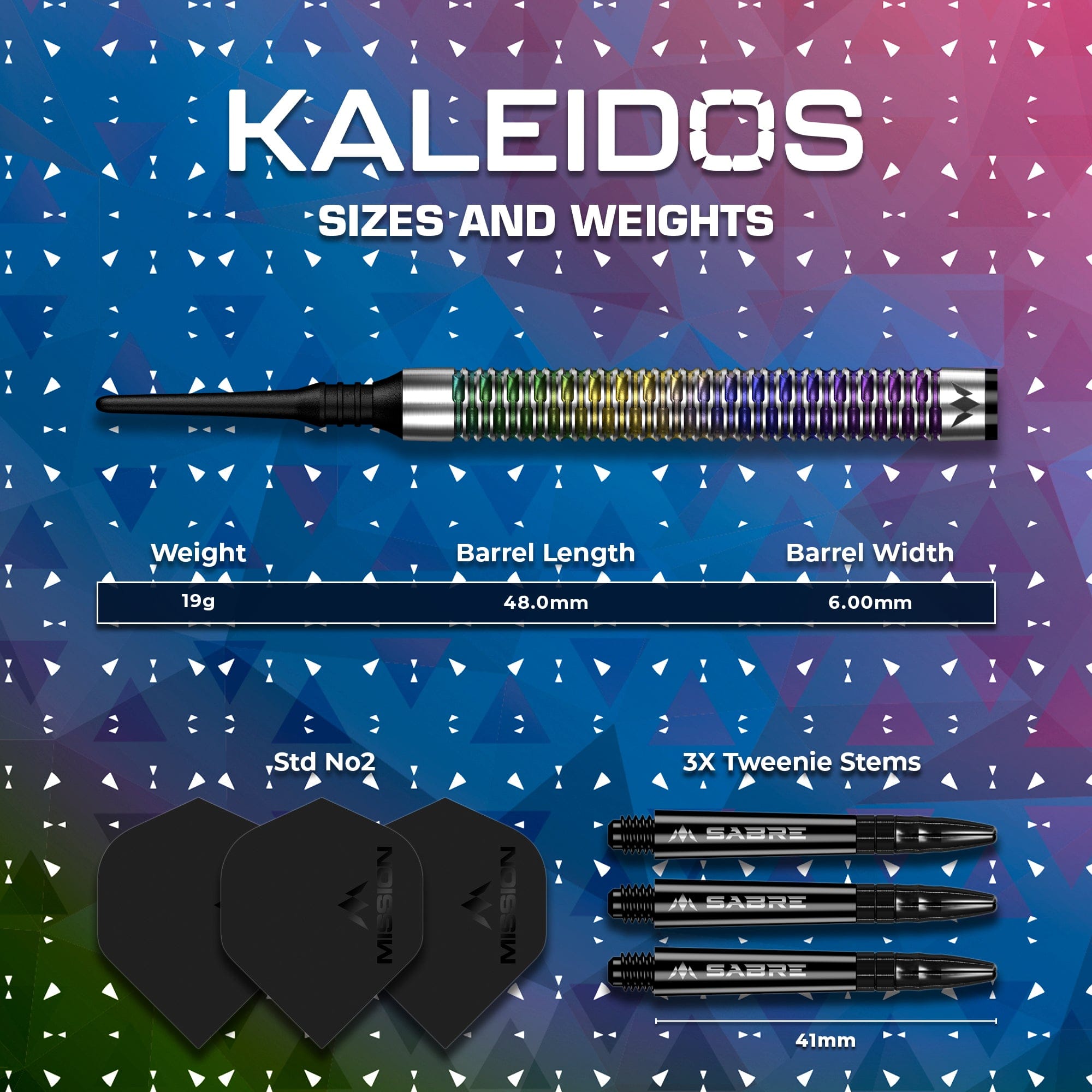 mission-darts-kaleidos-fl-chettes-soft-tip-95-tungst-ne-19-g-corail image 5