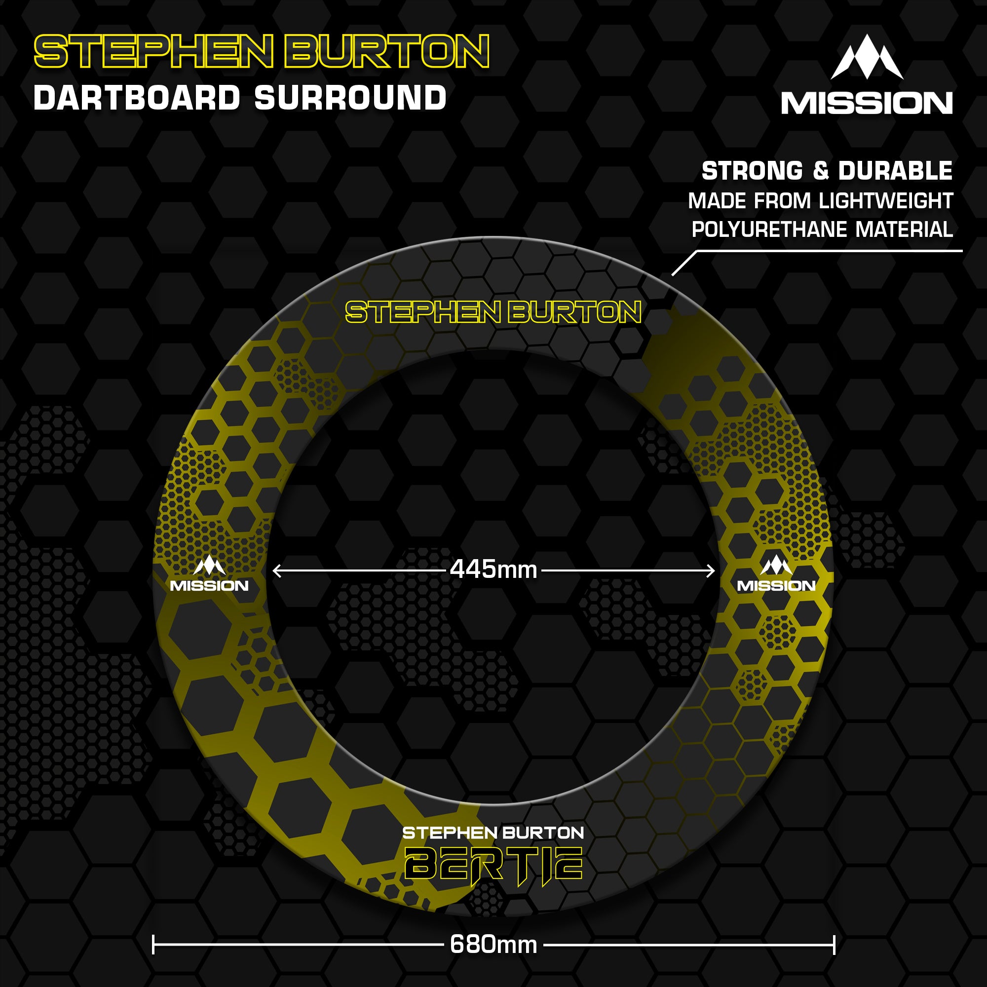 mission-darts-stephen-burton-tour-de-cible-dartboard-surround image 4