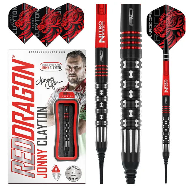 red-dragon-jonny-clayton-premier-league-se-soft-tip-fl-chettes-pointe-souple image 1