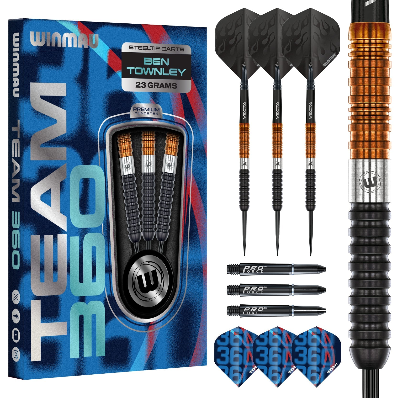 winmau-ben-townley-90-tungst-ne-fl-chettes-49-28-mm image 1