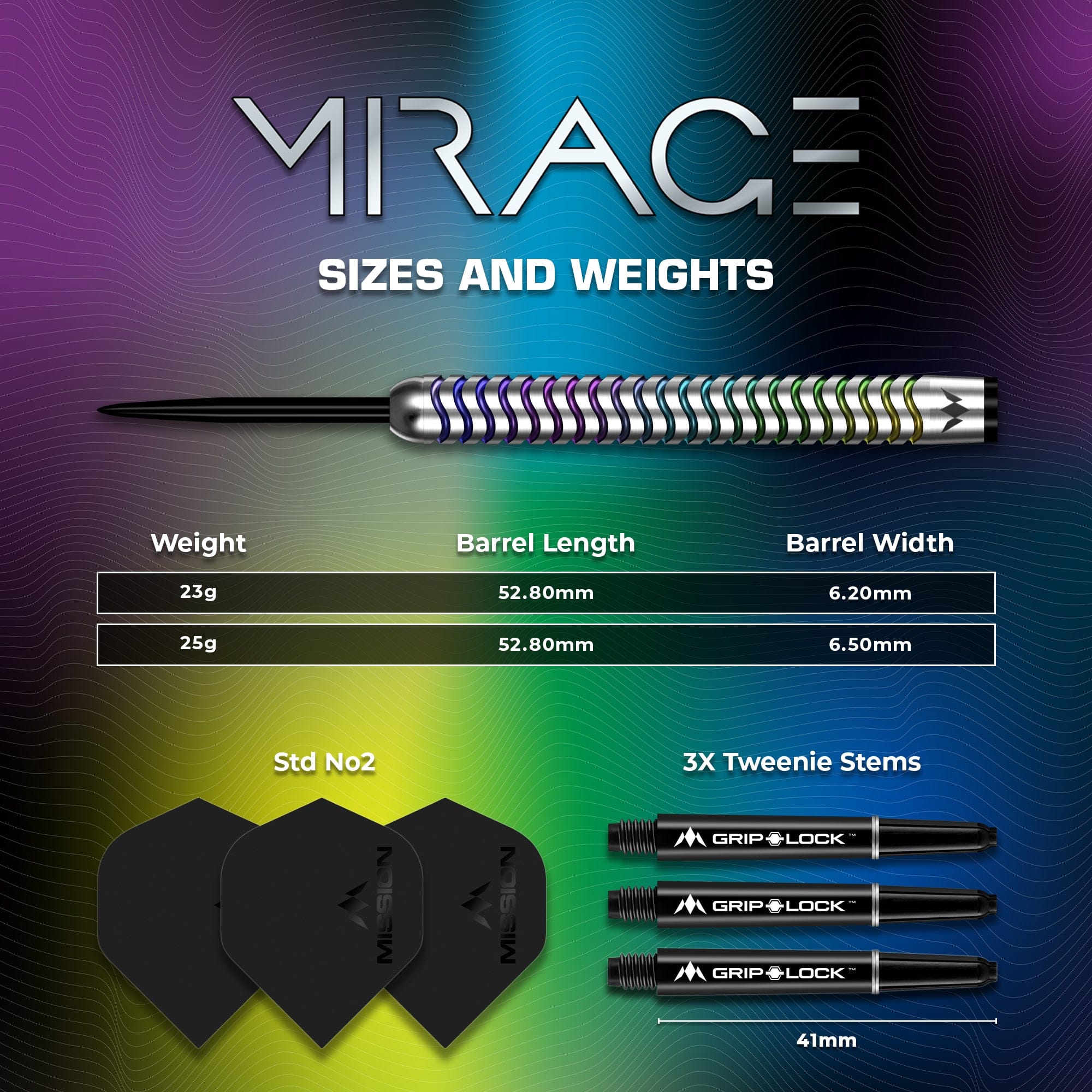 mission-darts-mirage-90-tungst-ne-fl-chettes-pointe-acier-23g image 5