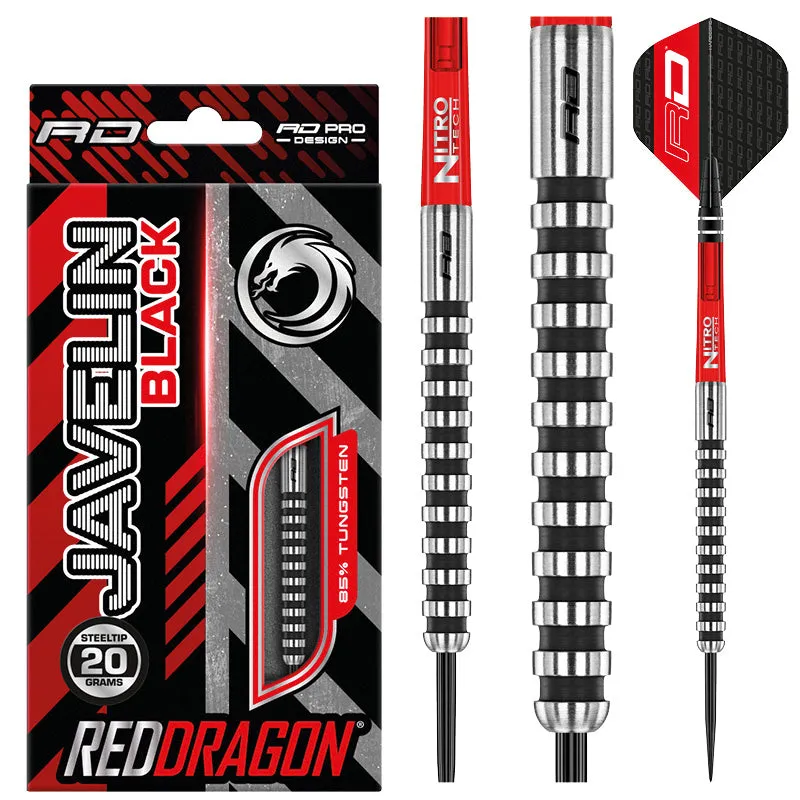 red-dragon-darts-javelin-black-jeu-de-fl-chettes-long-54-mm-noir image 1