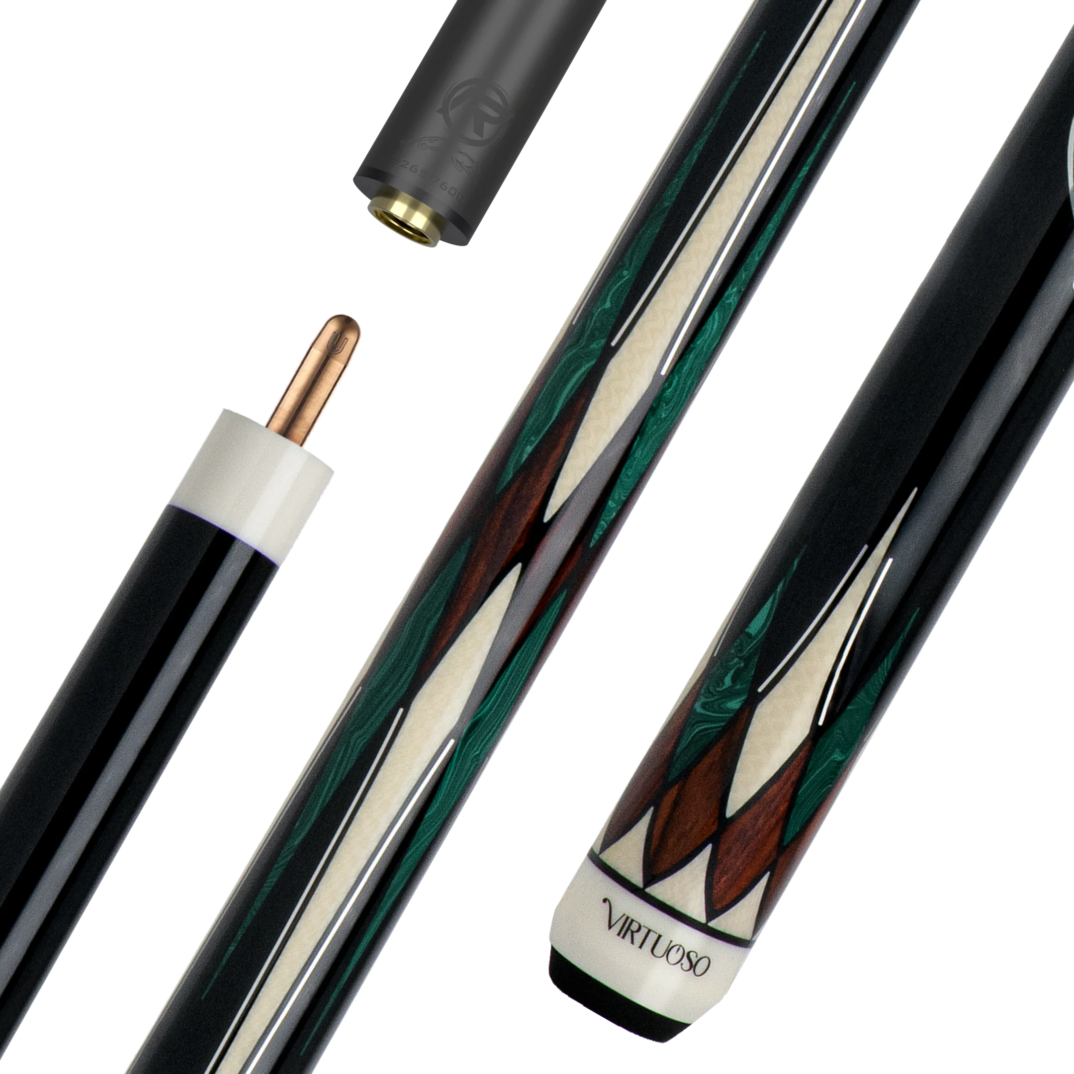 predator-crm-virtuoso-noir-cocobolo-et-malachite-queue-de-carambole image 1