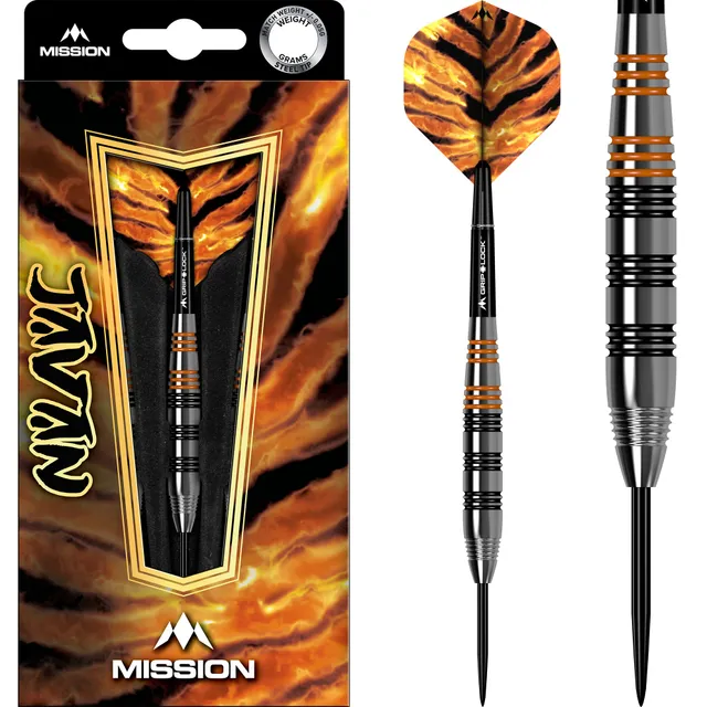 mission-darts-javan-22g-fl-chettes-pointe-acier-laiton-silver-coated image 1