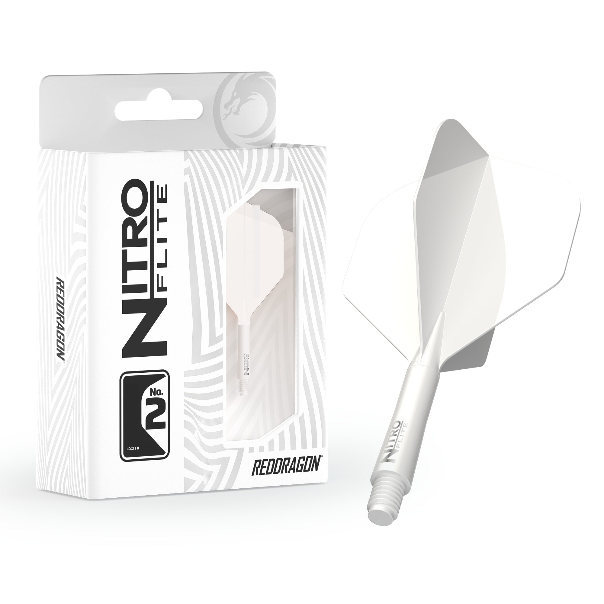 red-dragon-darts-nitro-flite-solid-white-and-white-syst-me-ailette-tige-int-gr image 1