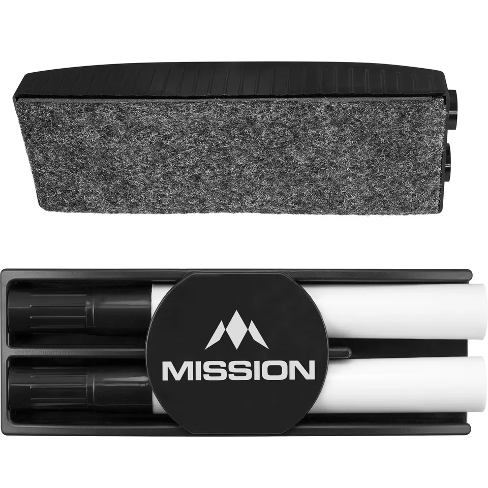 mission-kit-tableau-blanc-effaceur-dry-wipe-et-2-marqueurs-noirs image 1