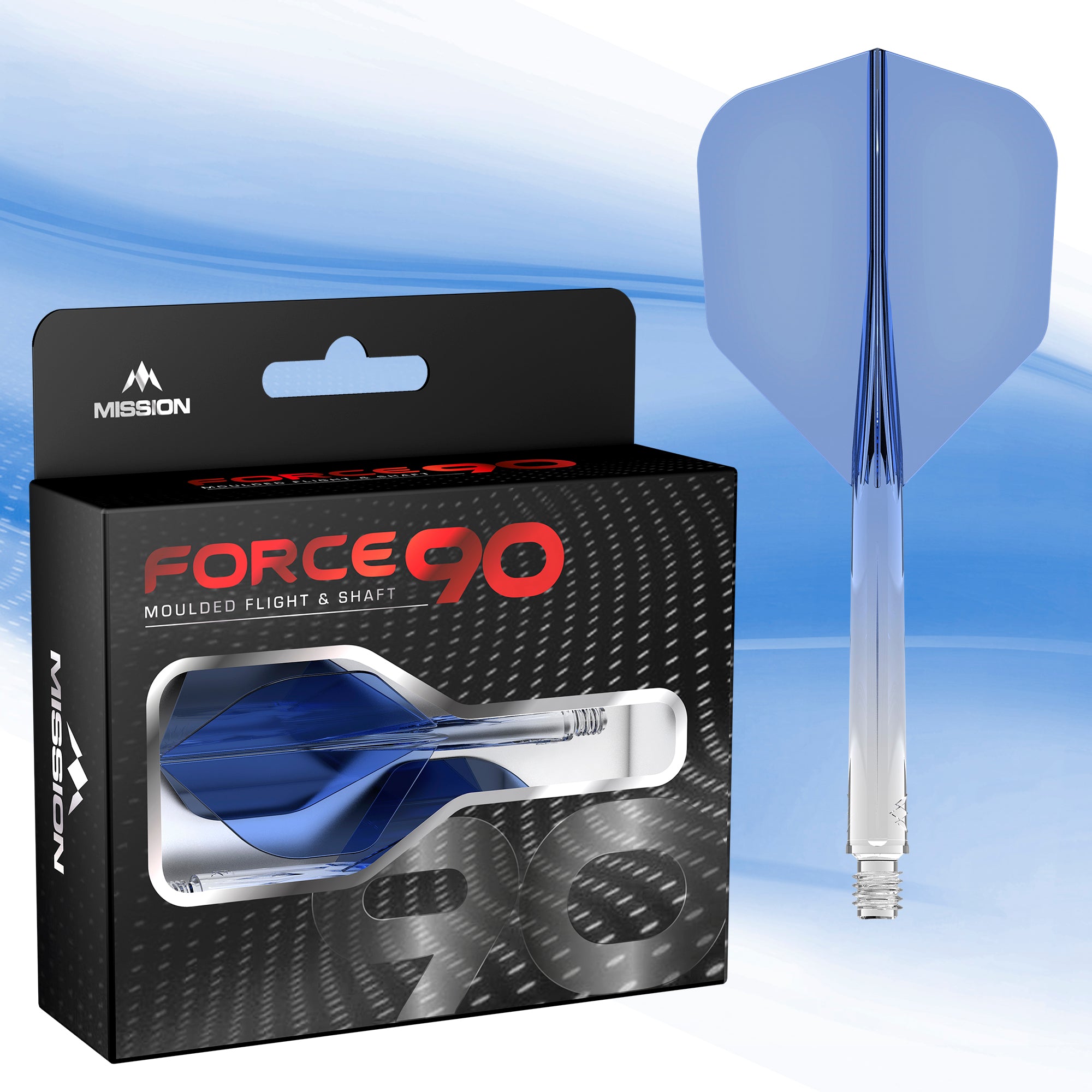 mission-darts-force-90-gradient-syst-me-ailette-tige-moul-e-standard-no6-bleu image 3