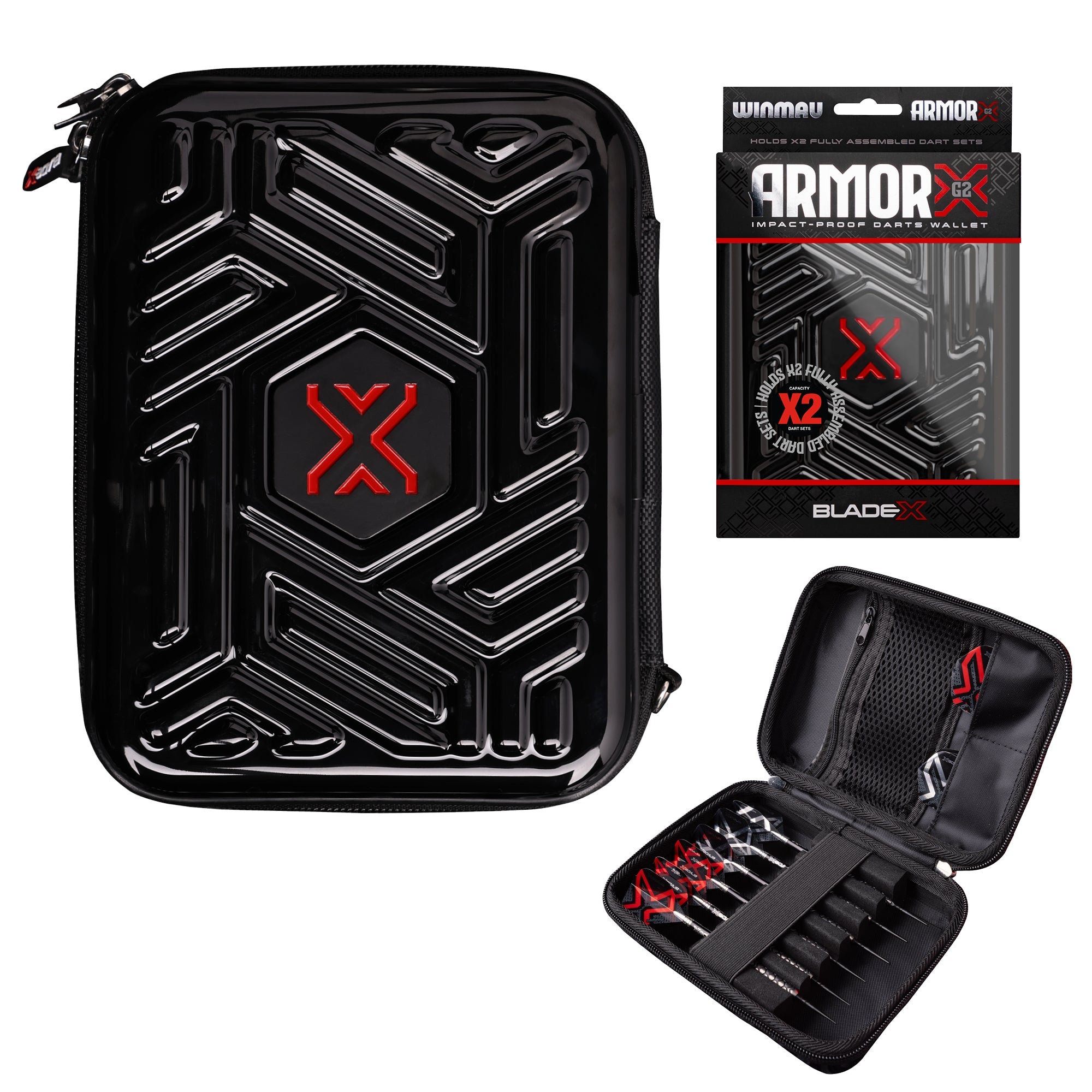 winmau-blade-x-armor-g2-tui-de-fl-chettes-rigide-noir image 1