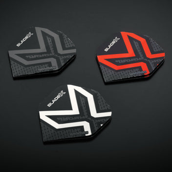 winmau-blade-x-prism-delta-metallic-black-red-ailettes-standard image 7
