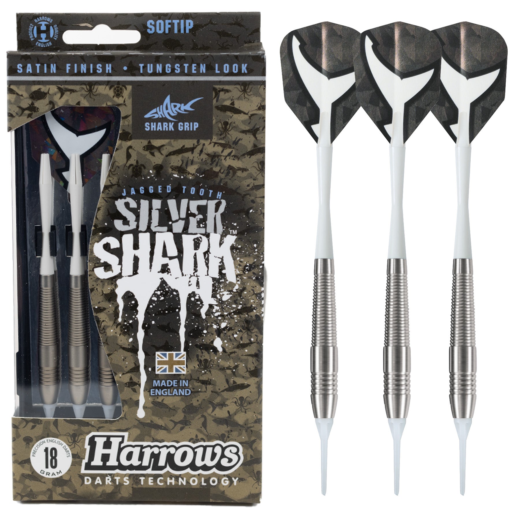 harrows-silver-shark-fl-chettes-pointe-souple image 1