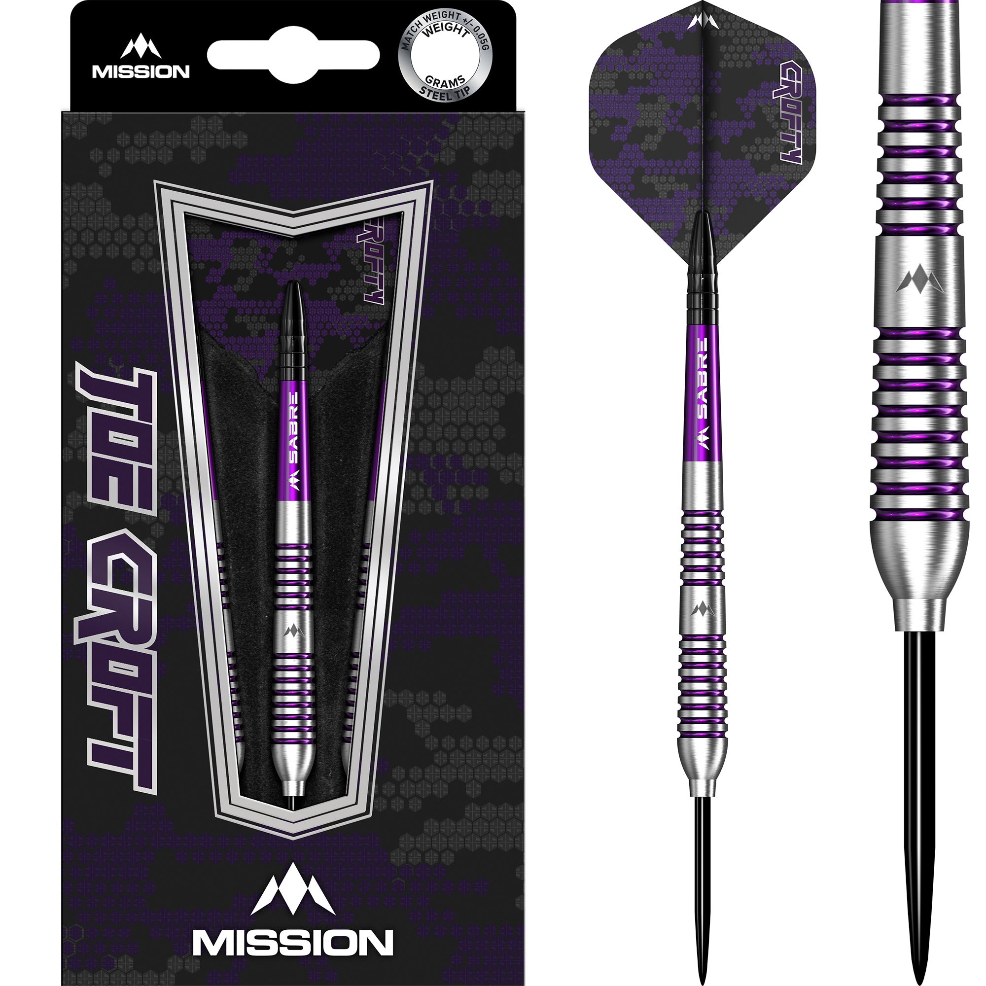 mission-darts-joe-croft-fl-chettes-pointe-acier-95-tungst-ne-torpedo-silver-et-p image 1