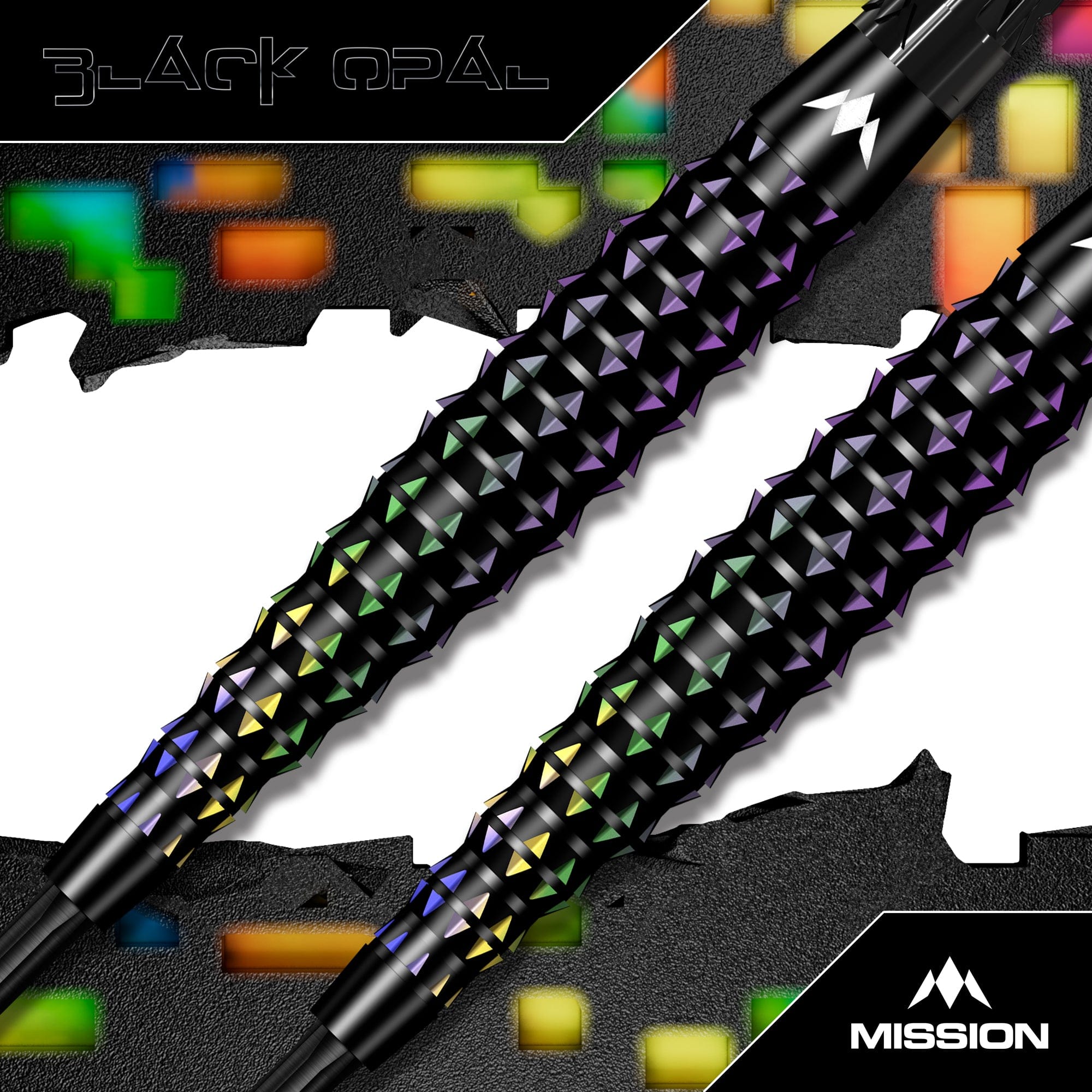 mission-darts-black-opal-fl-chettes-acier-95-tungst-ne-black-coral-pvd image 4