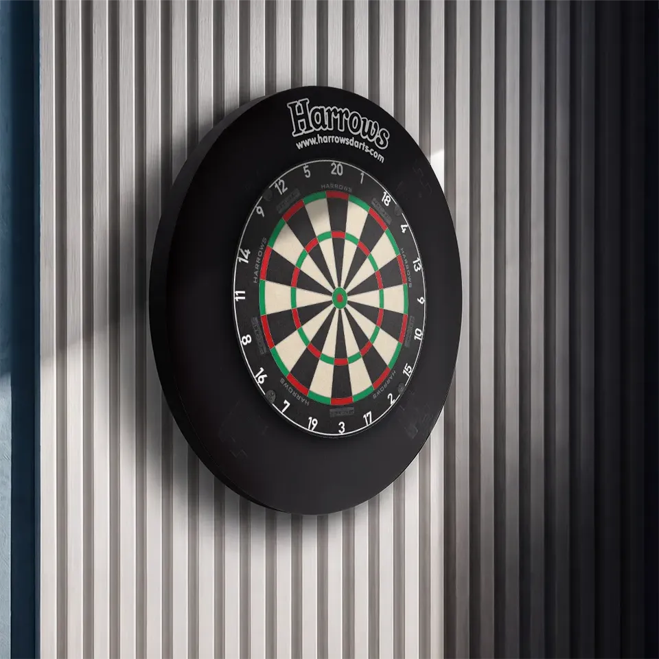 harrows-dartboard-surround-4-pi-ces-protection-murale-noire image 1