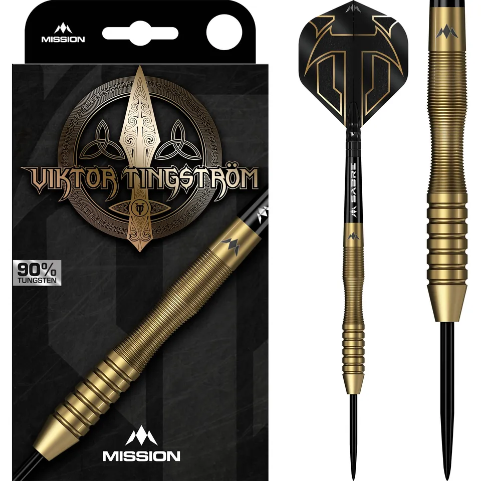 mission-viktor-tingstrom-gold-90-fl-chettes-steel-tip image 1
