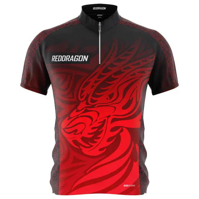 red-dragon-jonny-clayton-limited-edition-tour-polo-noir-dragon-tribal image 1