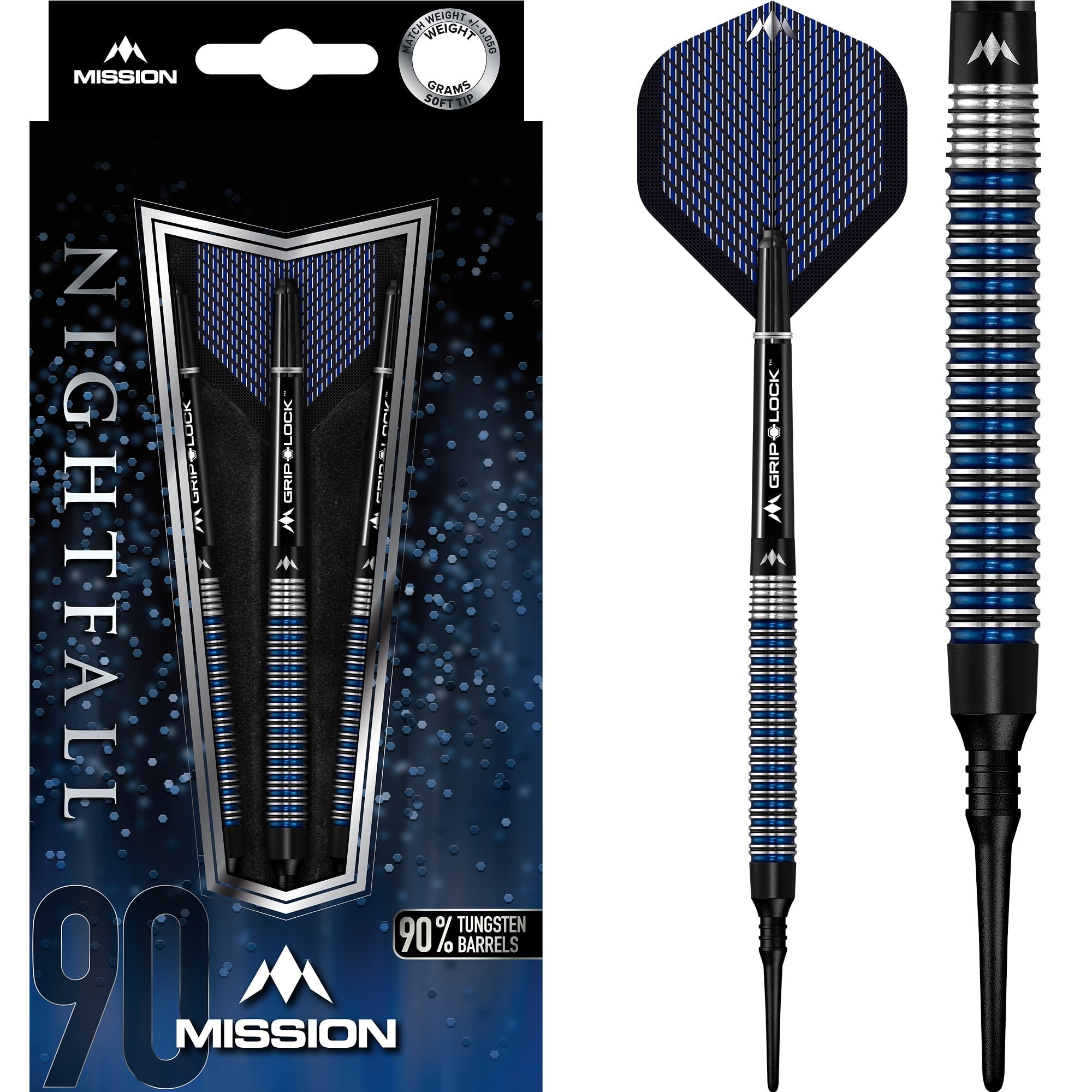 mission-darts-nightfall-m2-fl-chettes-pointe-souple-90-tungst-ne-droit-rainur-no image 1